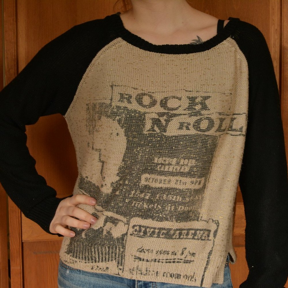 Distrssed Rock n Roll Sweater